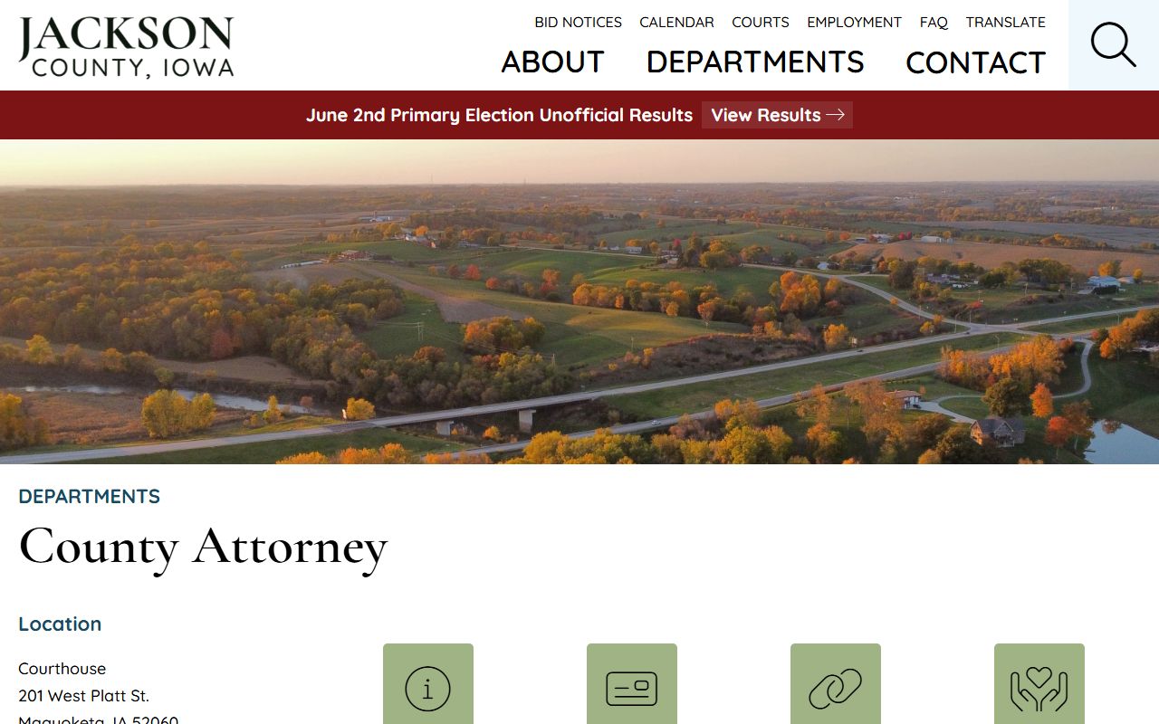 Jackson County Attorney court records after arrest office page
